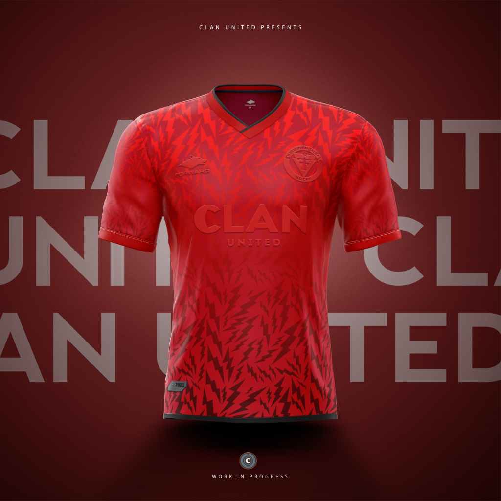 A concept mockup of an EDCFC third shirt, using the rebrand of the football club crest - designed by Clan United.